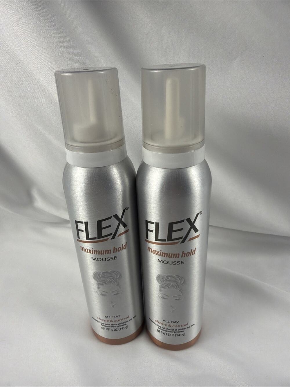 Flex Maximum Hold Mousse All Day Shape and Control 5 oz Lot of 2